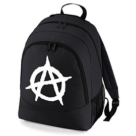 Anarchy Symbol- Punk Logo Men's Varsity Unisex Backpack Rucksack Bag from FatCuckoo