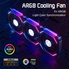 DS Wireless Assembly 360 Case Fan, 120MM LED Fan Compatible