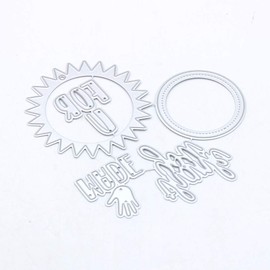 KSCRAFT Sunburst Etiquetas de regalo hechas a mano de metal troquelado para bricolaje scrapbooking/tarjetas/suministros de decoración divertido para niños