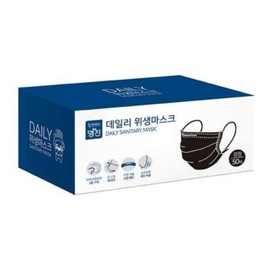 Myeongjin Daily Dental Mask Disposable Summer Domestic Droplet 50 Sheets Black Large / 덴탈마스크 일회용 여름 국산 비말 50매 블랙 대형