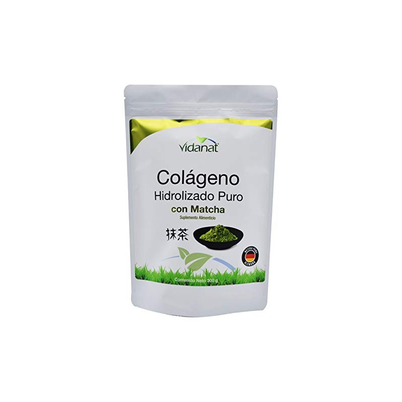 Colágeno Hidrolizado Puro con Matcha 300g. Vidanat