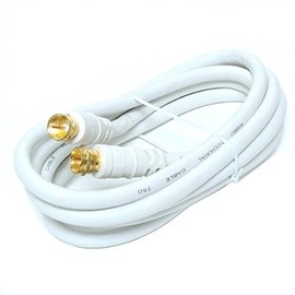 White RG-6 Coaxial Cable TV Wire for Satellite, Cable TV, HD TV Antenna 6 ft