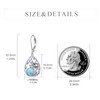 POPLYKE Larimar Turtle Beach Earrings for Women Sterling Silver Cage