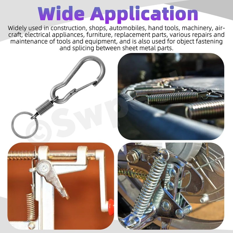 Swpeet 128Pcs 16 Sizes Stainless Steel Extension and Compression Springs