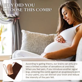 Natural Birthing Comb For Labor Pain,Labour Comb,Postpartum Essentials,after Birth Essentials for Mum Can be Used for Distraction Relieves,Anxiety,Stressful Situations and other Pains