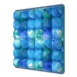 3D Air Cell Inflatable Pressure Relief Seat Cushion with Anti-Slip on the Bottom, Self-Inflating Portable Seat Pad Suitable for Office Chair, Car Seat, Home Living, Wheelchair (Blue)