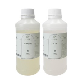 Nature's Forest LES 500g+코코베타인 500g 계면활성제 천연샴푸재료 비누만들기재료 천연화장품 자연의숲 [AA028 LES 500g+코코베타인500g] LES 500g + Cocamidopropyl Betaine 500g Surfactant Natural Shampoo Ingredients Soap Making Ingredients Natural Cosmetics Nature's Forest [AA028 LES 500g + Cocam