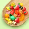 Sailanzi 20pcs Resin Fruit Set Strawberry Apple Pineapple Orange Banana