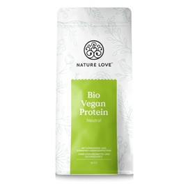 NATURE LOVE® Organic Vegan Protein Powder Neutral - 1000 g - Made from Pumpkin and Sunflower Seeds - Contains 8 Essential Amino Acids & 59% Protein Content - Vegan Protein Powder - Laboratory Tested