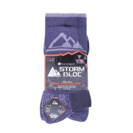 Storm Bloc - 3 Pairs Ladies Cushion Sole Breathable Comfort Outdoor Cotton Rich Hiking Boot Socks (4-8 uk, SBLS030PUR)