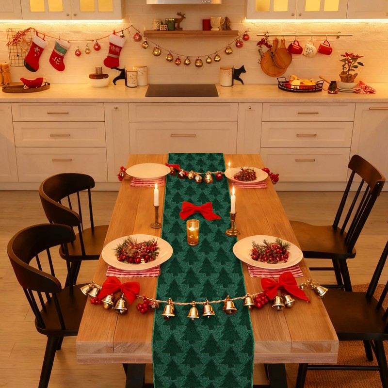 Nialnant Christmas Tree Table Runner 13 x 72 Inch,Table Runners