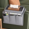 QRZLP Sofa Armrest Organizer, 4-Pocket Armchair Caddy with Cup Holder,
