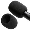 Foam Microphone Cover, 2Pcs Black Headset Mic Windscreen Covers, Soft