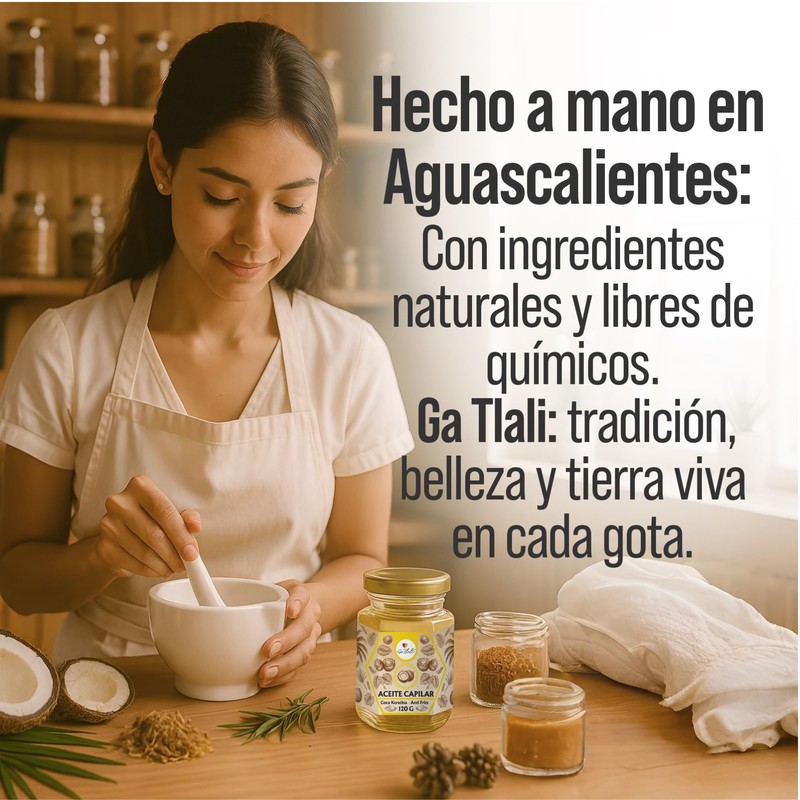 Ga Tlali – Aceite Capilar de Coco y Keratina 120g