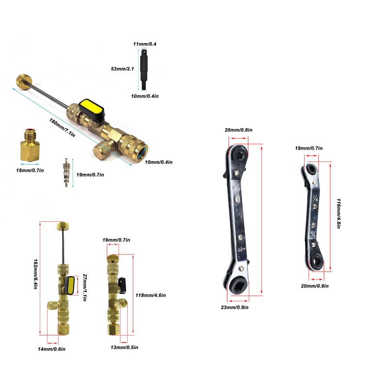 AC Valve Core Remover Multifunctional Air Conditioning Valve Core Remover