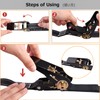 Azarxis Ratchet Belt, Lashing Belt, Tie Down Belt, Break 800