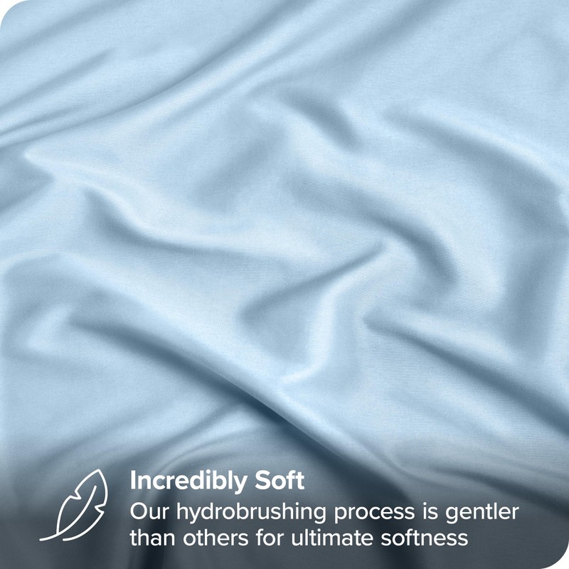 Bare Home Fitted Sheet + Pillowcase Set - Luxury 1800