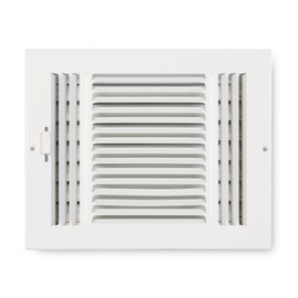 Accord ABSWWH3104 Sidewall/Ceiling Register with 3-Way Design, 10-Inch x 4-Inch(Duct Opening Measurements), White