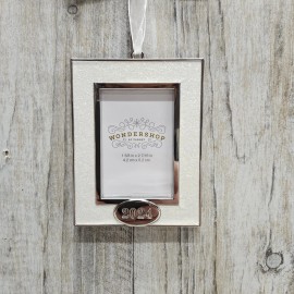 Wondershop 2024 Wondershop Target Metal Christmas Tree Ornament Glittered Picture Frame NEW