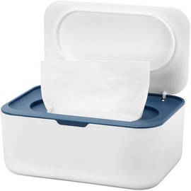 Wipes dispenser baby wipe holder with lids, keeps wipes fresh, refillable wipes container with sealing design, bathroom tissues wipes case box, Blue organizer cover lightweight pouch Smooth Switch - Color: Blue