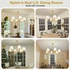 36" Gold Dining Room Chandelier (6-Light, 36-Inch), Adjustable Linear Chandelier