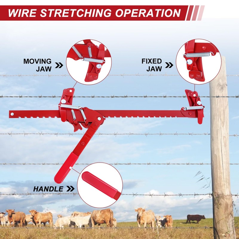 Heavy Duty Steel Wire Fence Stretcher Tool, All Purpose Wire