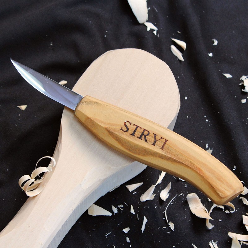 StryiCarvingTools Whittling Knife Small Sloyd Knife, Wood Carving Knife Hardened