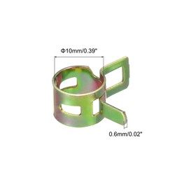 MECCANIXITY ID 10mm 3/8 Inch Fuel Line Hose Clips, Pipe Spring Hose Clamp,Low Pressure Air Clamp, Water Pipe Air Tube Vacuum Hose Clips Fastener Pack of 60