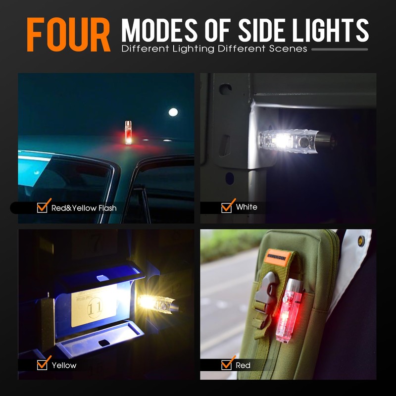TUNENGE S12Pro Keychain Flashlight Rechargeable,750 High Lumen EDC Mini Flashlight