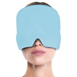 Migraine Cap, Migraine Hat, Migraine Relief Cap, Headache Mask, Headache Relief Cap, Cooling Mask Face for Relief, Headaches, Tension, Stress (Blue)