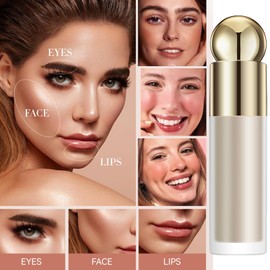 Liquid Highlighter, Face Highlighter Bronzer Makeup Stick, Blush Liquid Rare, Cream Blush Contouring Stick, Beauty Liquid Blush Make-Up, Liquid Blush for Cheeks, 1 Piece