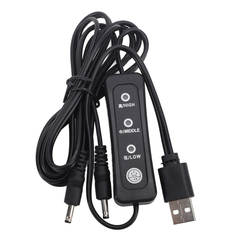 1 Pair Winter Knitted Fingerless Gloves Double Sided Heating USB