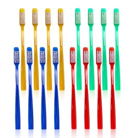 DR PERFECT Adult Smoker's Toothbrush Super Hard & Firm Bristles Pack of 12
