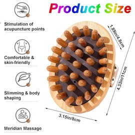 Cepillo Presión Meridiano Masaje Corporal Madera Elimina Celulitis Grasa Abdominal Herramienta Terapéutica