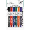 Pentel Dry Erase Markers, Fits Boards, Medium Point, 6 Colors,