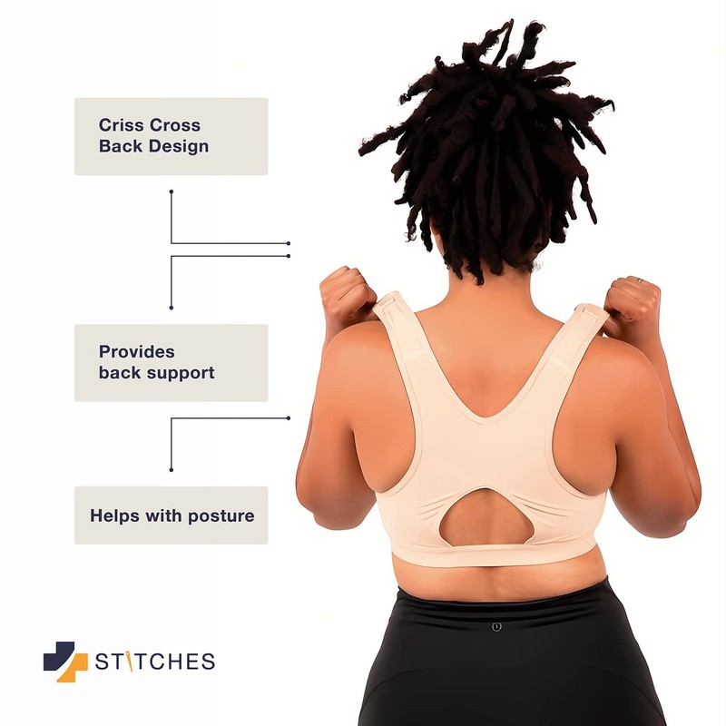 Stitches Medical Mastectomy - Brasier de compresión postoperatoria, Beige, XL