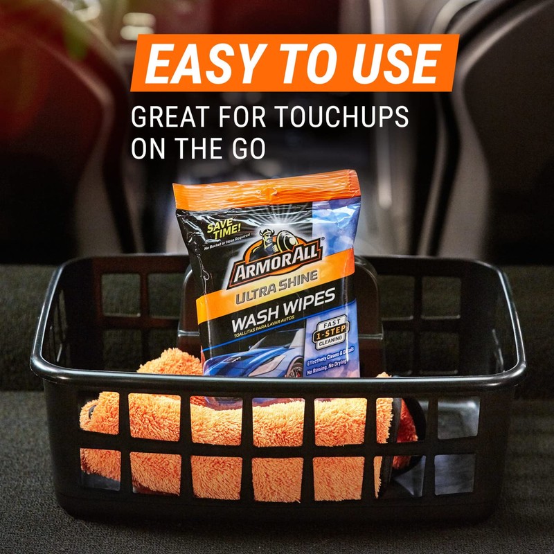 Armor All Ultra Shine Car Wash Wipes, Car Wipes for