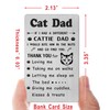 Jzxwan Cat Dad Gifts Card, Cat Dad Gifts for Men,