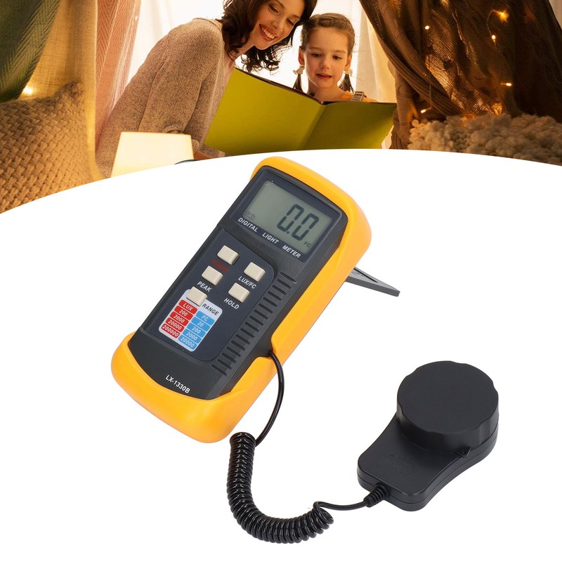 Digital Illuminance Light Meter LCD Display 0.1‑200000LX Illuminometer with Storage