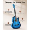 Moukey 38" Acoustic Guitar for Beginners Kids Youth Adult Cutaway