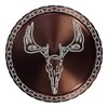 DipLidz Engraved Snuff lid Deer Skull (Brown, 5250-Copenhagen Plastic -Skoal-Redman-Kayak)