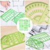 DOITOOL 11pcs Plastic Geometric Stencils Measuring Ruler Set for Architecture