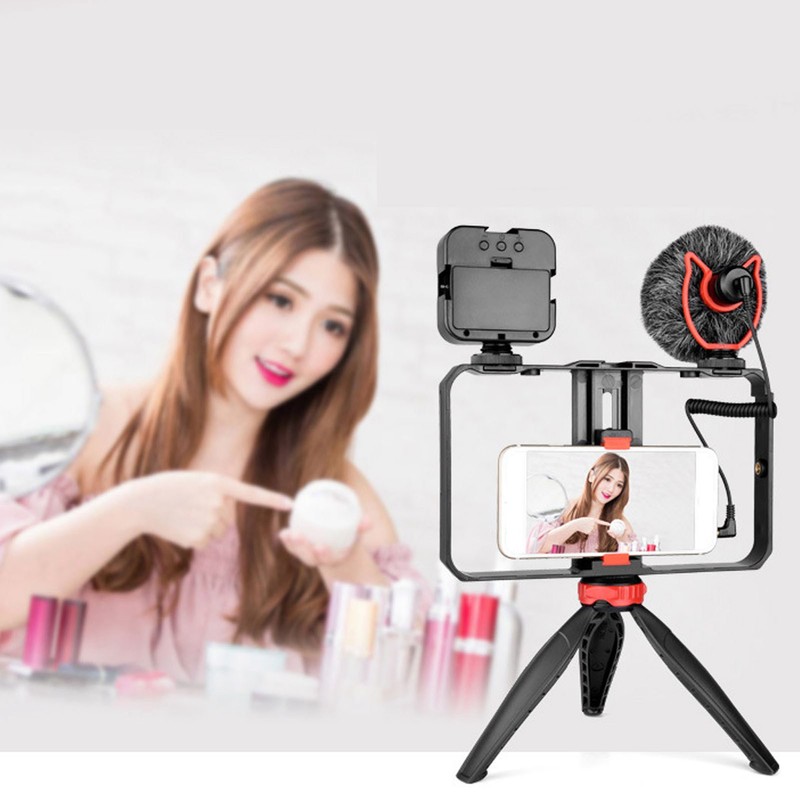 Phone Video Rig Kit with Handle Phone Stabilizer Cage Fill
