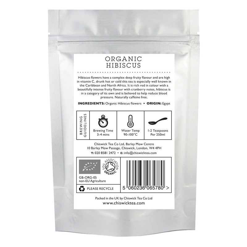 Organic Hibiscus Flowers Premium Loose Leaf Herbal Tea - Chiswick