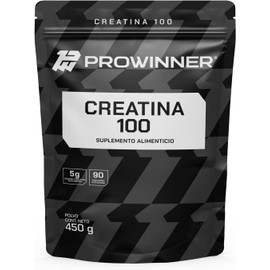 PROWINNER Creatina 100% Pura en Polvo, Suplemento Alimenticio, 5g de Creatina por Porción, Pre workout, 90 Servicios por Envase, Sobre de 450g