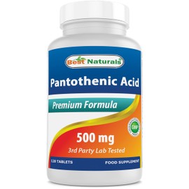 Best Naturals Pantothenic Acid 500 mg 120 Tablets