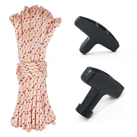 Multisland Recoil Starter Rope Pull Cord with Recoil Starter Handle, 10m / 3.5mm Pull Starter Rope for Craftsman Husqvarna Stihl Honda Lawn Mower Chainsaw Trimmer Edger Brush Cutter Engine Parts