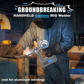 AZZUNO 100Amp Handheld MIG Welder Machine, Gasless MIG Welder Machine, Portable Flux MIG Welding Machine 100V