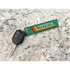 Unbranded New Green Retro Stripes TRD Offroad Keychain for Toyota 4Runner Tacoma Tundra FJ