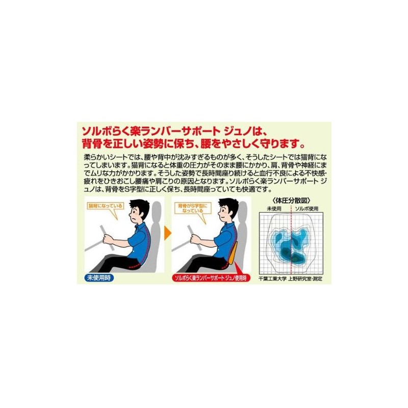 Sanshin Kosan Sorbo Easy Lumbar Support, Silver Gray